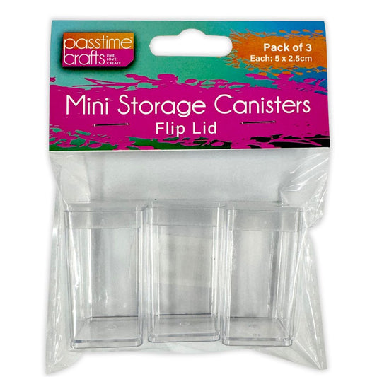Mini Storage Canisters Pack of 3 - Rectangle