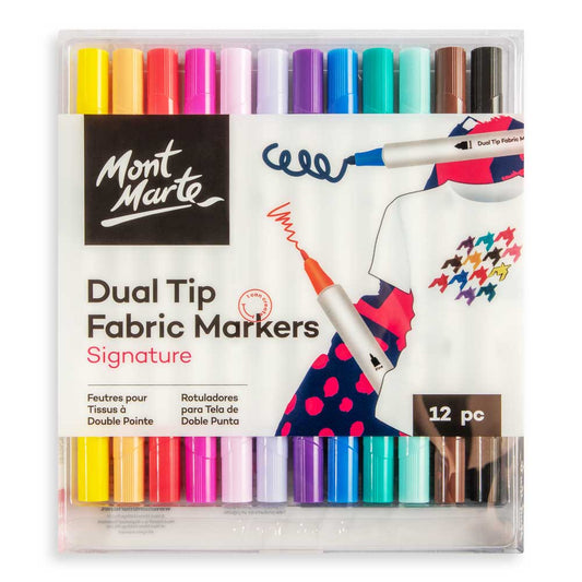 Dual Tip Fabric Markers Signature 12pc