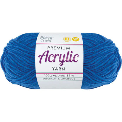 Acrylic Yarn 100g 189m 8ply - True Blue