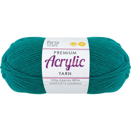 Acrylic Yarn 100g 189m 8ply - Forrest Green