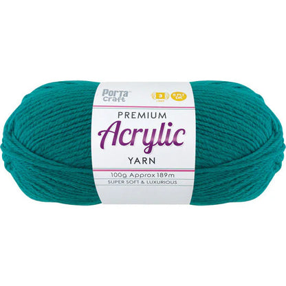 Acrylic Yarn 100g 189m 8ply - Forrest Green
