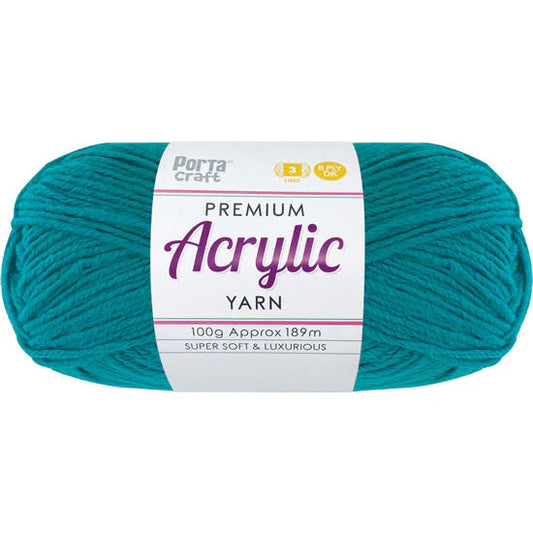 Acrylic Yarn 100g 189m 8ply - Teal