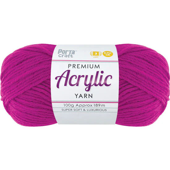 Acrylic Yarn 100g 189m 8ply - Mulberry