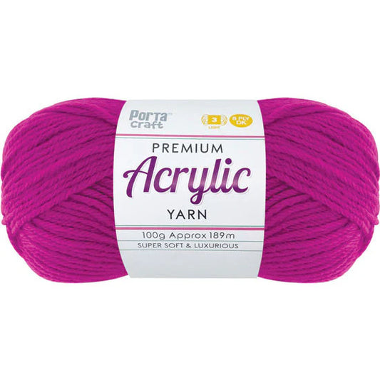 Acrylic Yarn 100g 189m 8ply - Mulberry