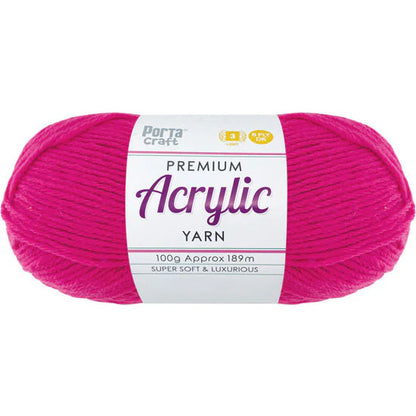 Acrylic Yarn 100g 189m 8ply - Rose Pink