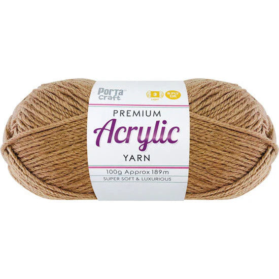 Acrylic Yarn 100g 189m 8ply - Nutmeg