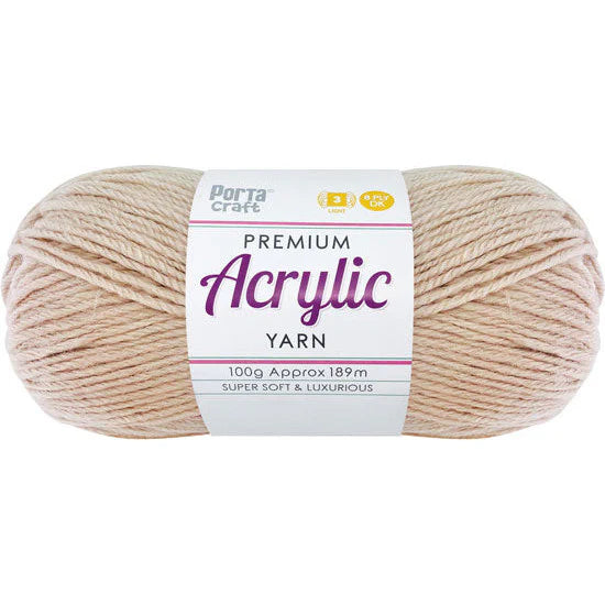 Acrylic Yarn 100g 189m 8ply - Hazelnut