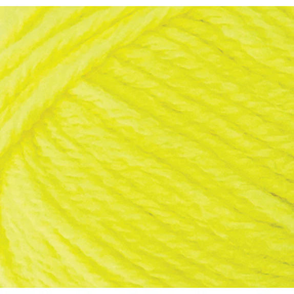 Acrylic Yarn 100g 189m 8ply - High Viz Yellow