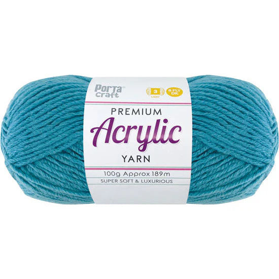 Acrylic Yarn 100g 189m 8ply - Aqua
