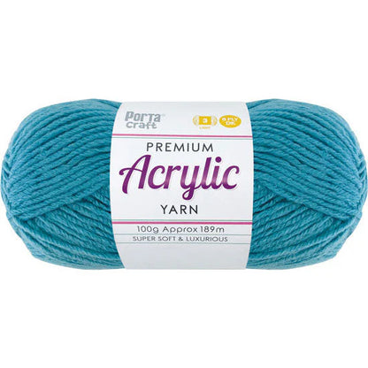 Acrylic Yarn 100g 189m 8ply - Aqua