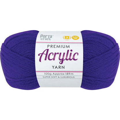 Acrylic Yarn 100g 189m 8ply - Purple Surprise