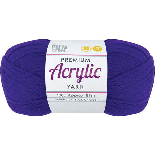 Acrylic Yarn 100g 189m 8ply - Purple Surprise