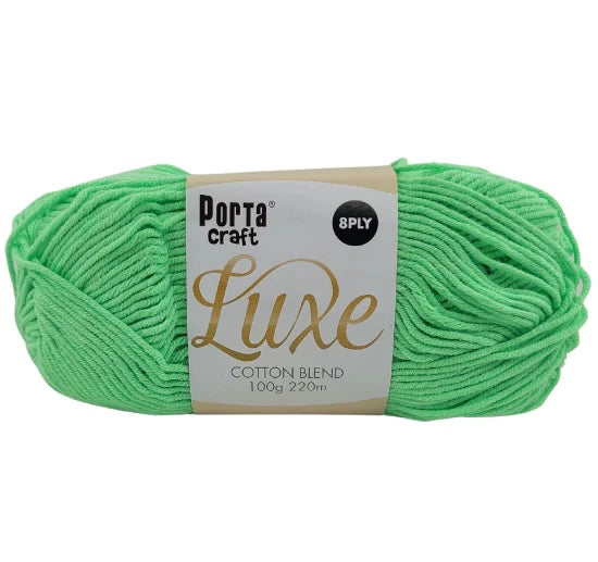 Luxe Cotton Blend Yarn 100g 220m 8ply - Mint