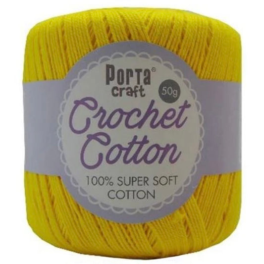 Crochet Cotton 50g 145m 3ply - Daffodil