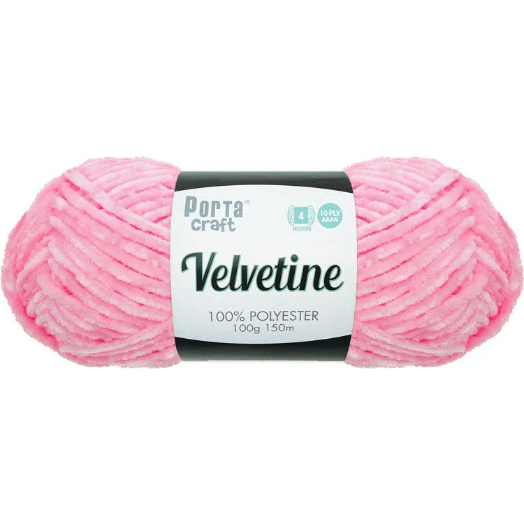 Velvetine Yarn 8ply 100g - Baby Pink