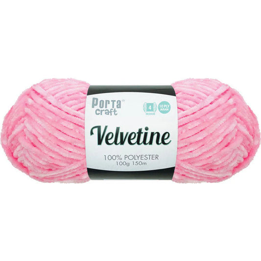 Velvetine Yarn 8ply 100g - Baby Pink