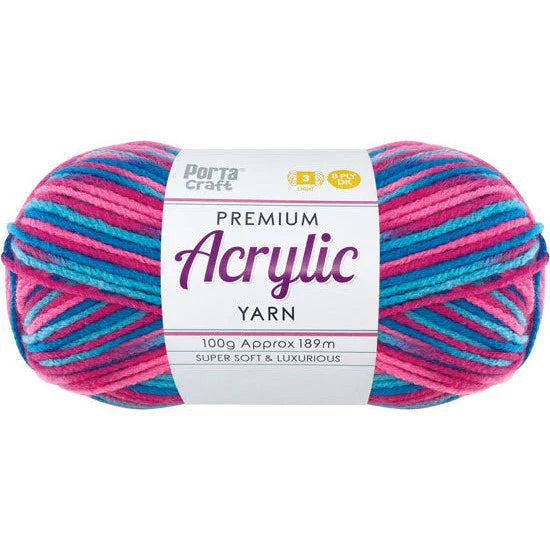 Acrylic Yarn 100g 189m 8ply - Enchantment