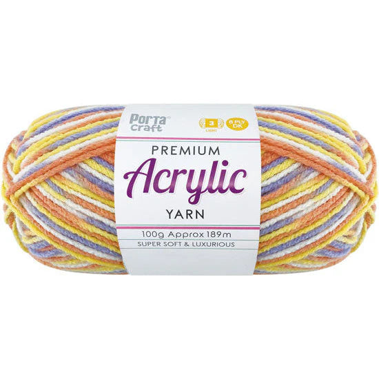 Acrylic Yarn 100g 189m - Variegated Applejack