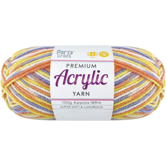Acrylic Yarn 100g 189m - Variegated Applejack