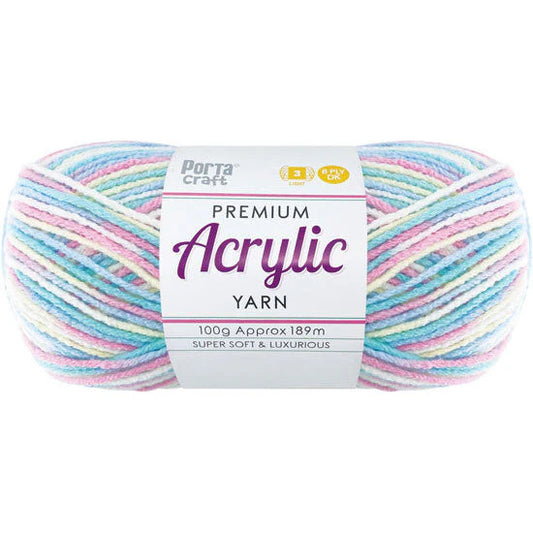 Acrylic Yarn 100g 189m 8ply - Variegated Flutterby