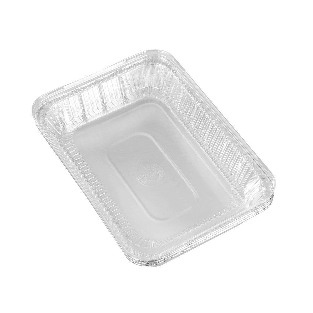FOIL TRAY W/ PLASTIC LID 3PK 37X27X7CM