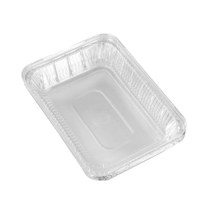FOIL TRAY W/ PLASTIC LID 3PK 37X27X7CM