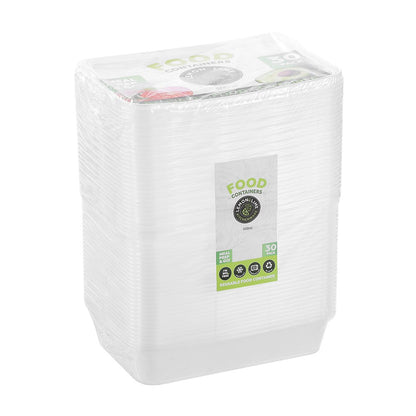 REUSABLE FOOD CONTAINER RECT 500ML VALUE 30PK