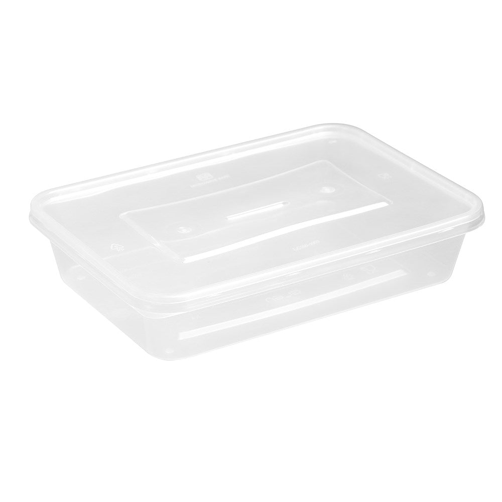 REUSABLE FOOD CONTAINER RECT 500ML VALUE 30PK