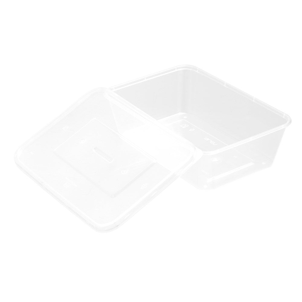 REUSABLE FOOD CONTAINER RECT 750ML VALUE 25PK