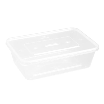 REUSABLE FOOD CONTAINER RECT 750ML VALUE 25PK