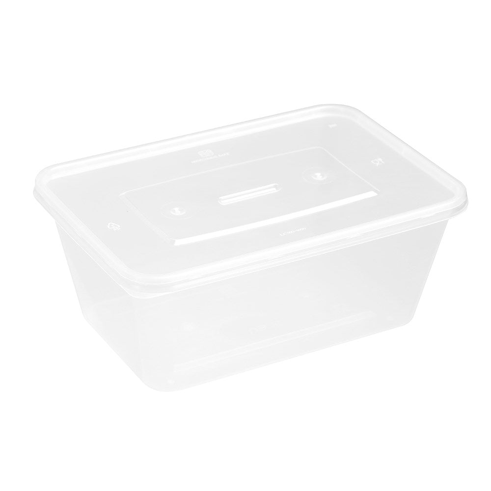 REUSABLE FOOD CONTAINER RECT 1L VALUE 25PK