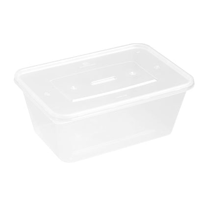 REUSABLE FOOD CONTAINER RECT 1L VALUE 25PK