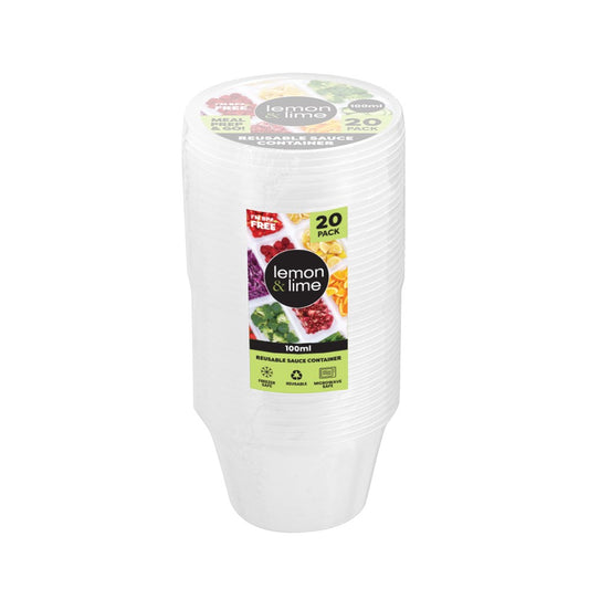 REUSABLE SAUCE CONTAINER 100ML 20PK