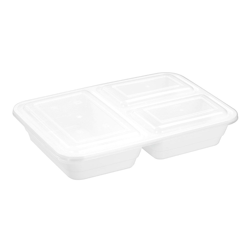 REUSABLE FOOD PREP CONTAINER 3 SECTION 8PK 1200ML