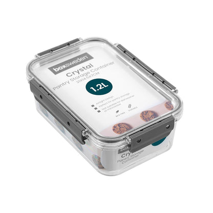CRYSTAL PANTRY STORAGE CONTAINER 1.2L 21X14.5X7CM