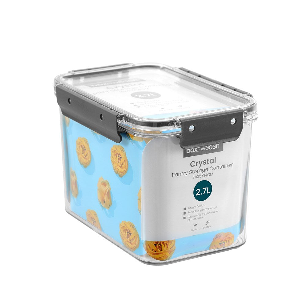 CRYSTAL PANTRY STORAGE CONTAINER 2.7L 21X15X14CM