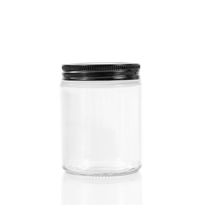 CAPRI GLASS PRESERVE JAR 300ML 6PK BLACK LID