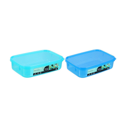 SIMPLE FRESH FOOD CONTAINER 1L 19.5X13.5X5.5CM 2 ASSTD
