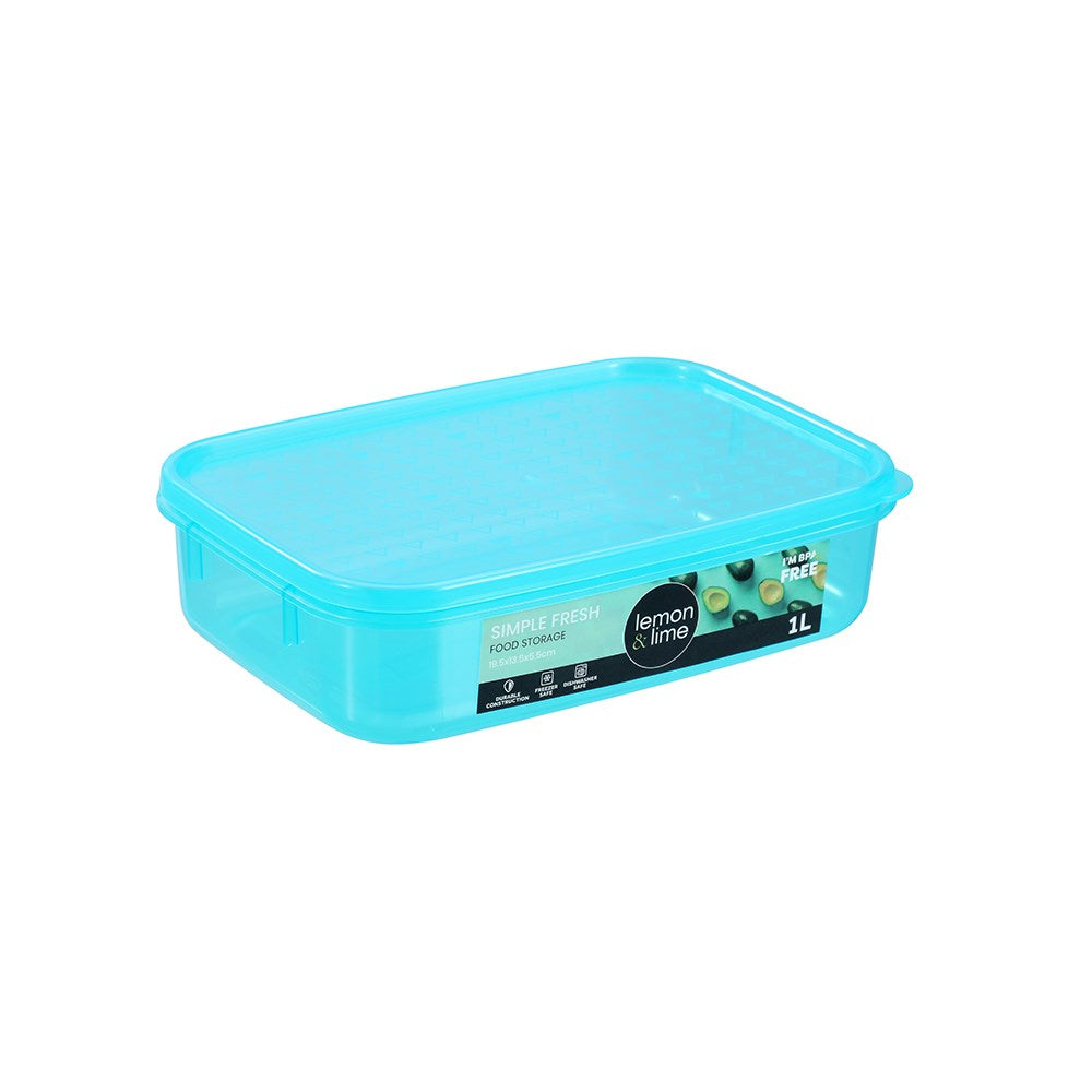SIMPLE FRESH FOOD CONTAINER 1L 19.5X13.5X5.5CM 2 ASSTD