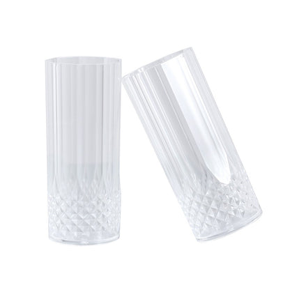 CRYSTAL DECO TALL TUMBLER 4PK 390ML