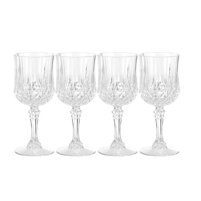 CRYSTAL DECO WINE CUP 4PK 220ML