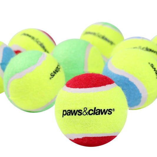 TENNIS BALLS 8PK 6CM ASST COLOURS 2-TONE