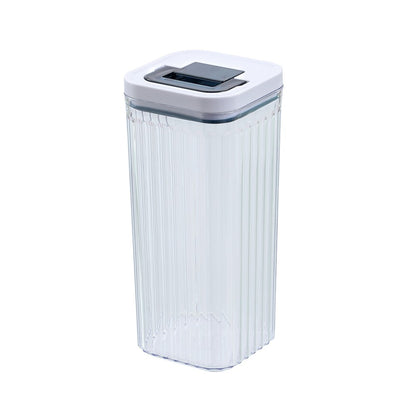 CRYSTAL RIBBED FRESH LOCK CONTAINER 1.5L 10X10X22.8CM 2 ASSTD