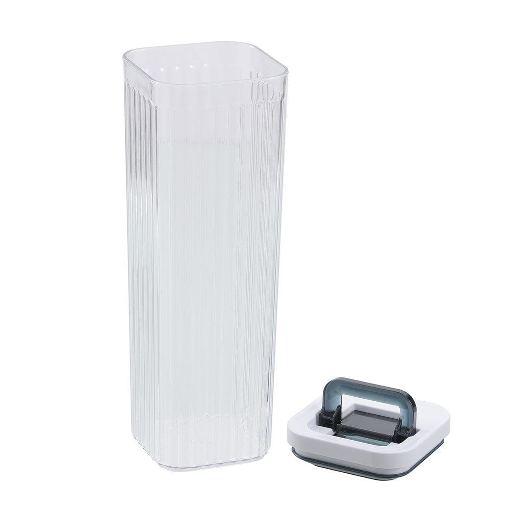 CRYSTAL RIBBED FRESH LOCK CONTAINER 2L 10X10X30CM 2 ASSTD