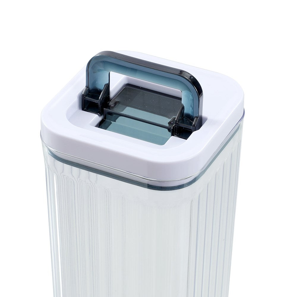 CRYSTAL RIBBED FRESH LOCK CONTAINER 2L 10X10X30CM 2 ASSTD