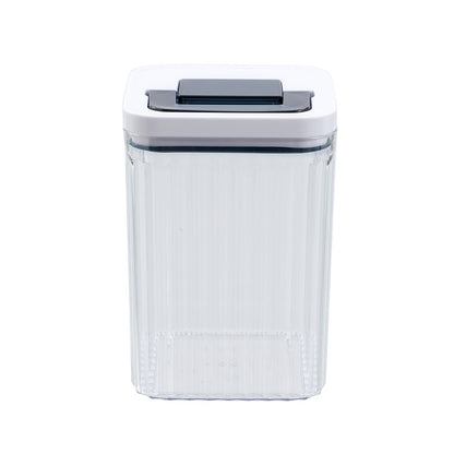 CRYSTAL RIBBED FRESH LOCK CONTAINER 1.9L 12.6X12.6X18CM 2 ASSTD