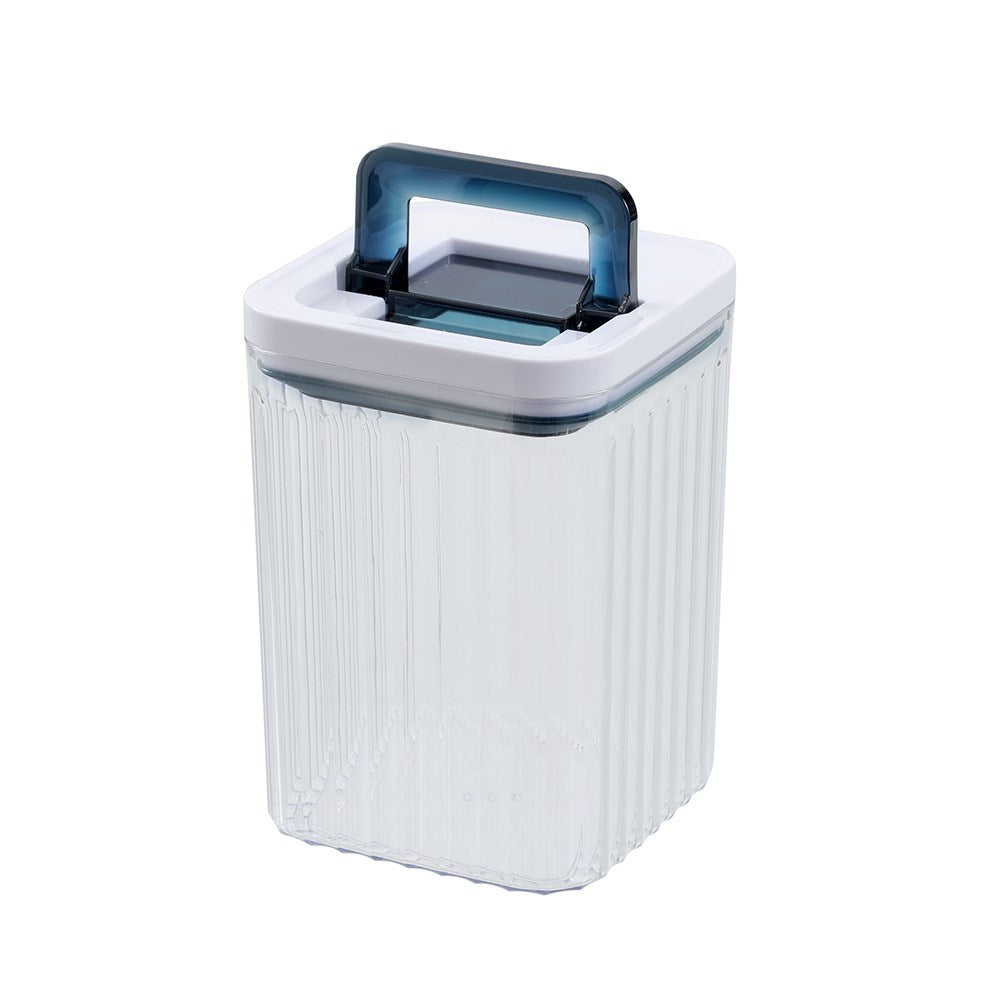 CRYSTAL RIBBED FRESH LOCK CONTAINER 1.9L 12.6X12.6X18CM 2 ASSTD