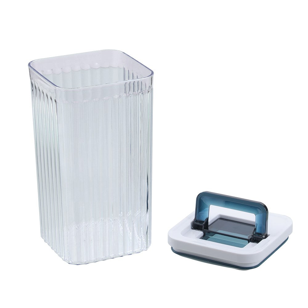 CRYSTAL RIBBED FRESH LOCK CONTAINER 2.6L 12.5X12.5X24CM 2 ASSTD