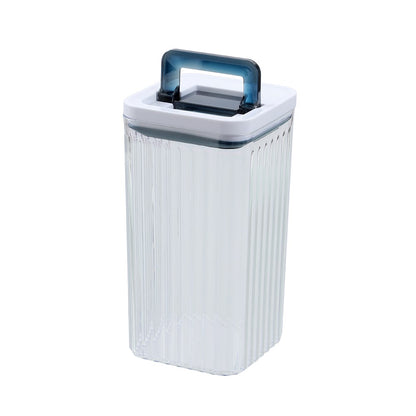 CRYSTAL RIBBED FRESH LOCK CONTAINER 2.6L 12.5X12.5X24CM 2 ASSTD