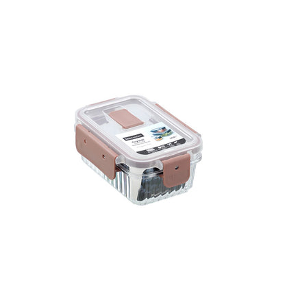 CRYSTAL RIBBED FOOD CONTAINER 360ML 2 ASSTD 14.3X10X6.2CM